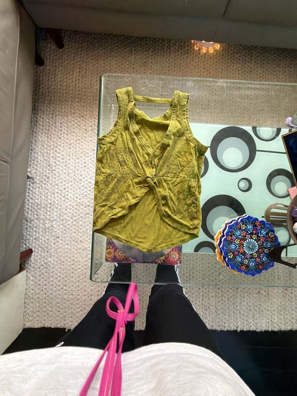 Tank Top Size 10/12 Green Cotton